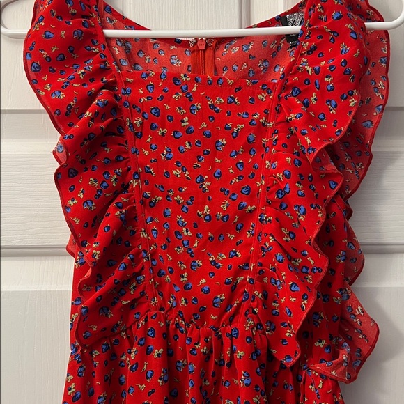 Red Ruffle Dress - Picture 2 of 2